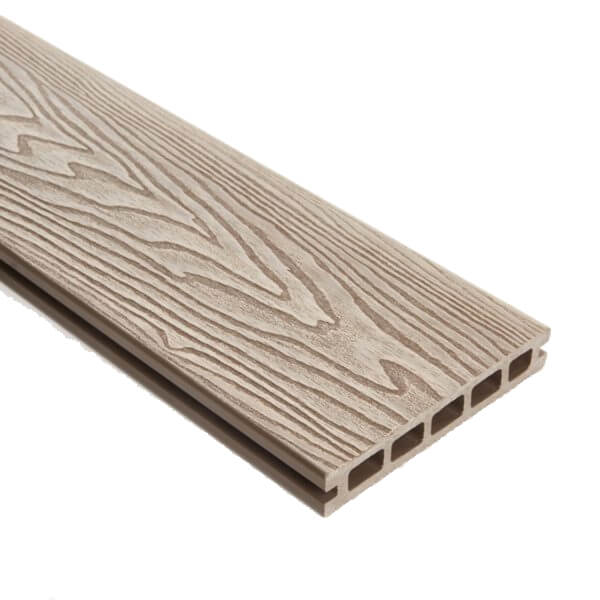 WPC Double Faced Decking Plank Natural - 25mm x 5000mm (L) x 148mm (W) | Compare The Build