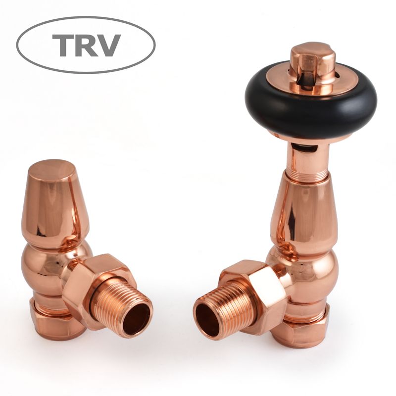 West Thermostatic Valves, Faringdon, Polished Copper Angled  - 8mm | Compare The Build