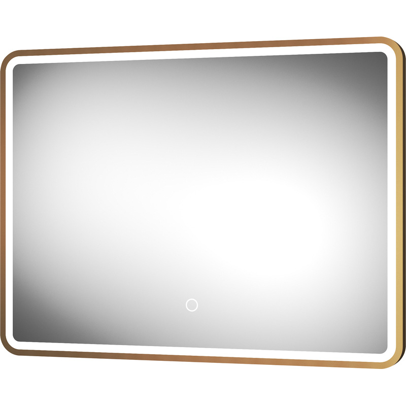 Sensio Frontier LED Bathroom Mirror CCT Brushed 800 x 600mm in Brass Mirrored Glass Price Comparisons | Compare The Build