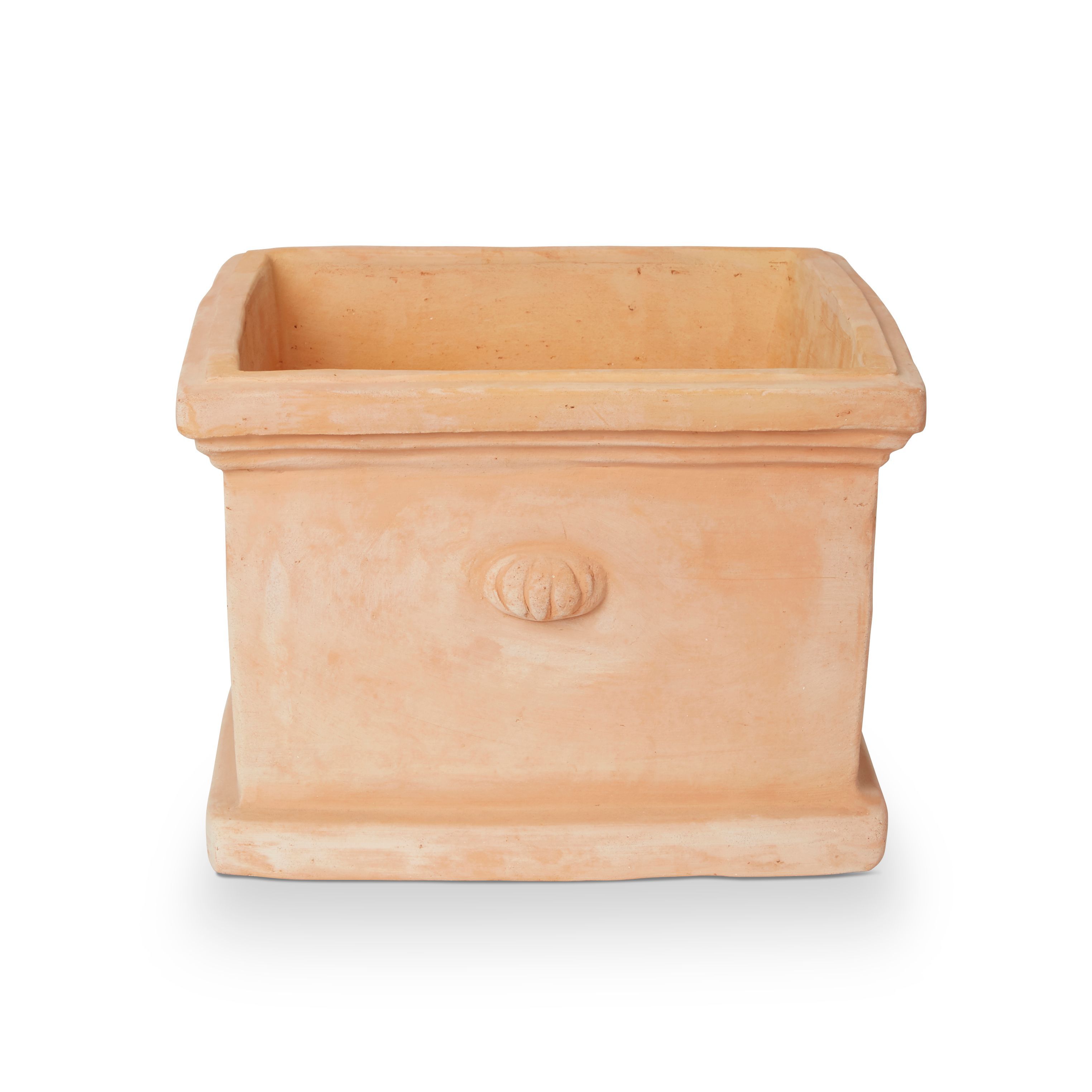 Blooma Mali White Washed Terracotta Square Plant Pot (Dia)35Cm | Compare The Build