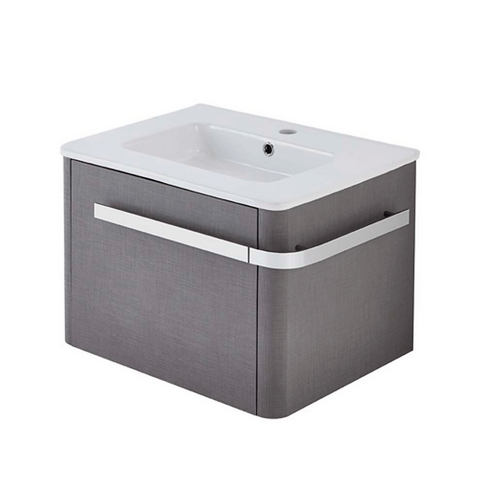 Bathstore Linen 600mm Basin & Wall Mounted Vanity Unit - Grey Price Comparisons | Compare The Build