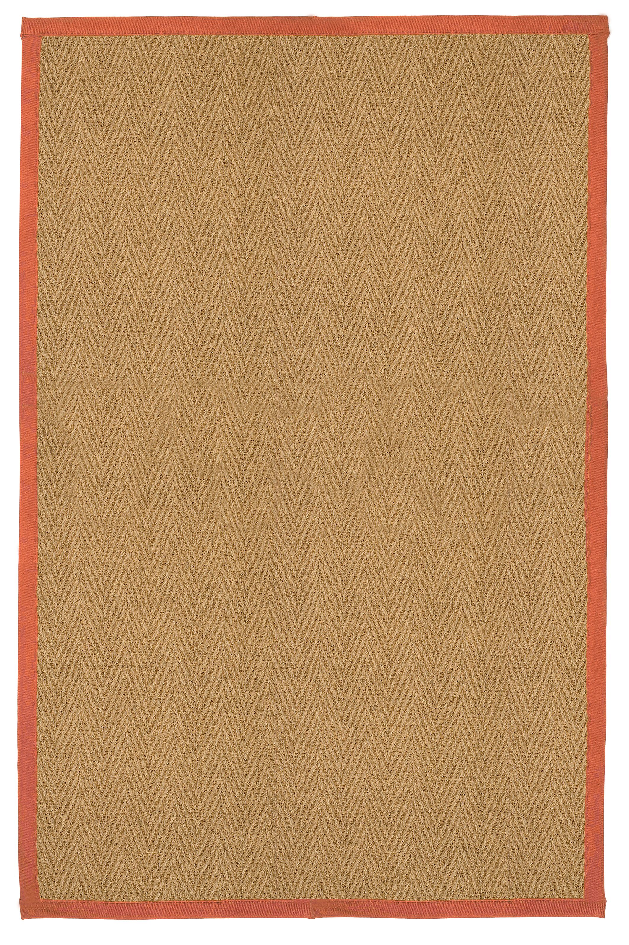 Herringbone Weave Brown, Orange Rug 200Cmx135Cm Price Comparisons | Compare The Build