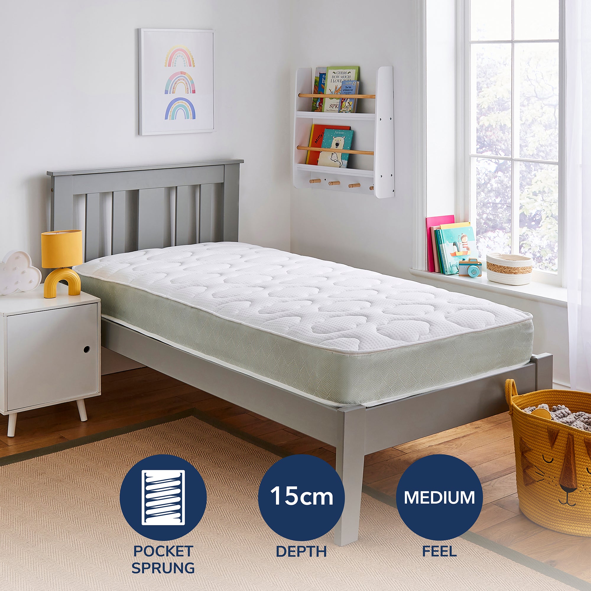 Fogarty Kids 600 Pocket Spring Single Mattress White Price Comparisons | Compare The Build