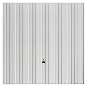 Garador Carlton Vertical Frameless Canopy Garage Door - White - 2134 x 1981mm | Compare The Build