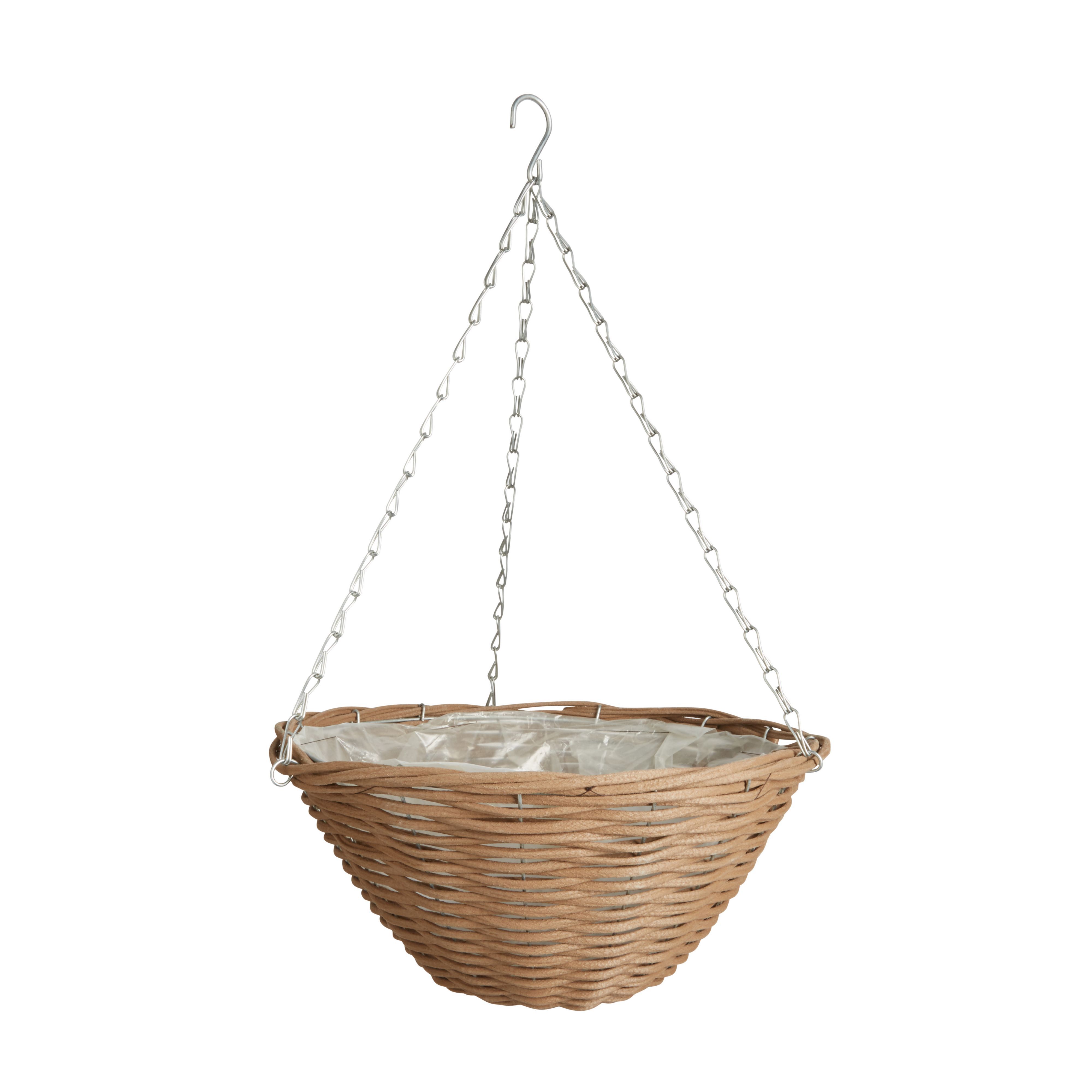 Gardman Faux Rattan Hanging Basket, 35.56Cm | Compare The Build