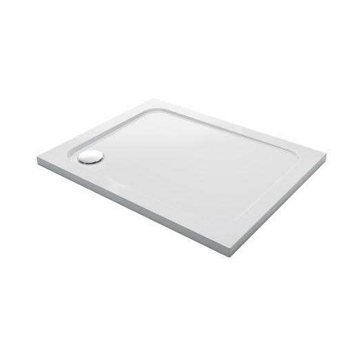 Mira Flight Low Rectangular Stone Resin Shower Tray 1000 x 800mm with Corner Waste Price Comparisons | Compare The Build