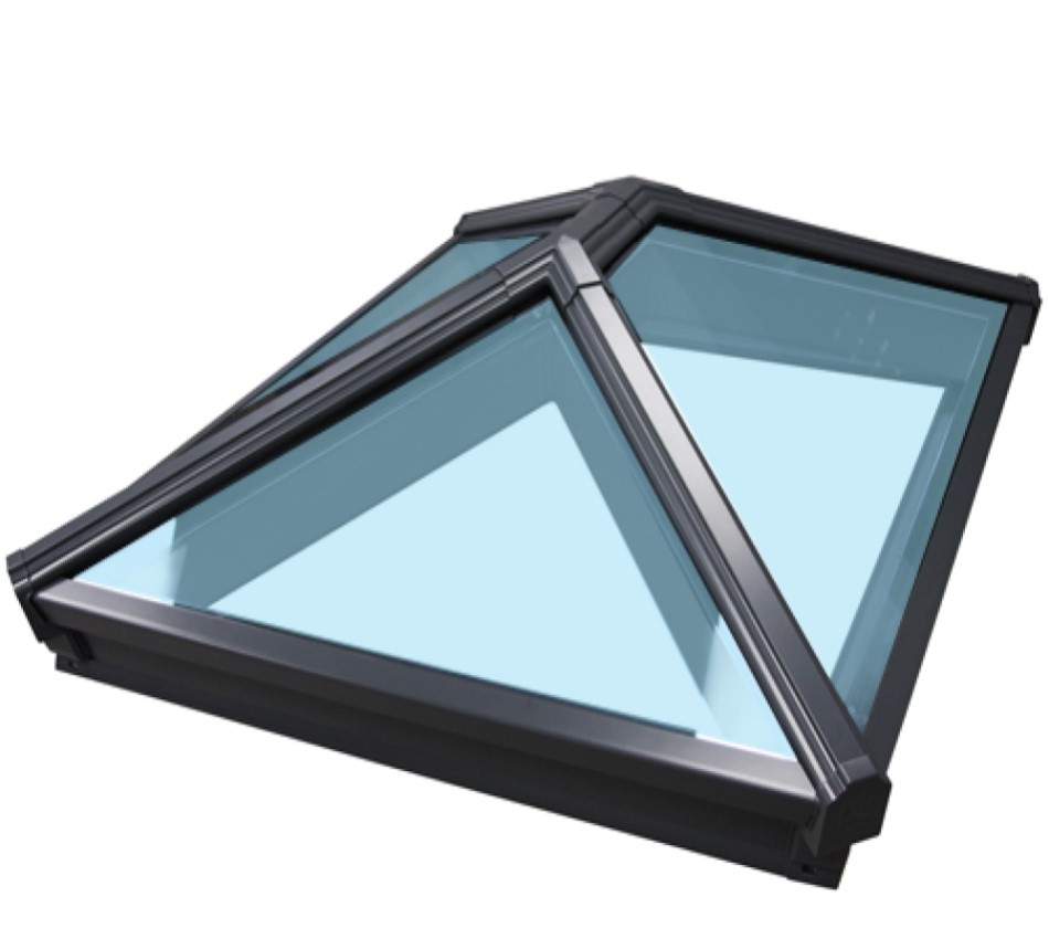 Korniche Black &amp; White Aluminium Roof Lantern 3000mm x 2000mm Blue Glazing Glass 3000-2000-10000-BW-B Price Comparisons | Compare The Build