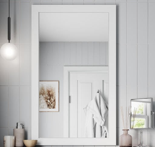 Artis Gloss White 600 x 1000mm Framed Bathroom Mirror Price Comparisons | Compare The Build