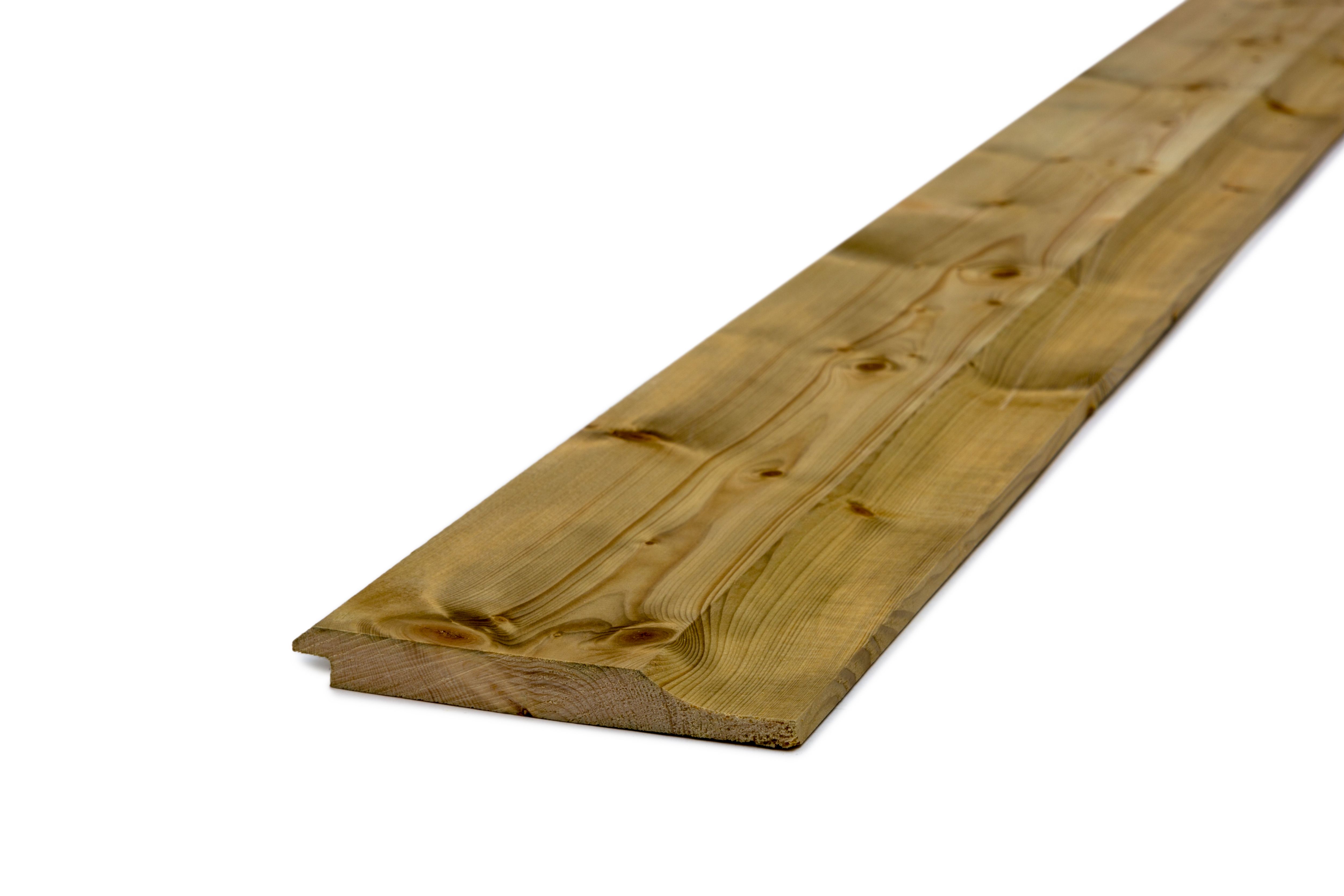 Planed Spruce Shiplap Cladding (L)3m (W)119mm (T)14.5mm | Compare The Build