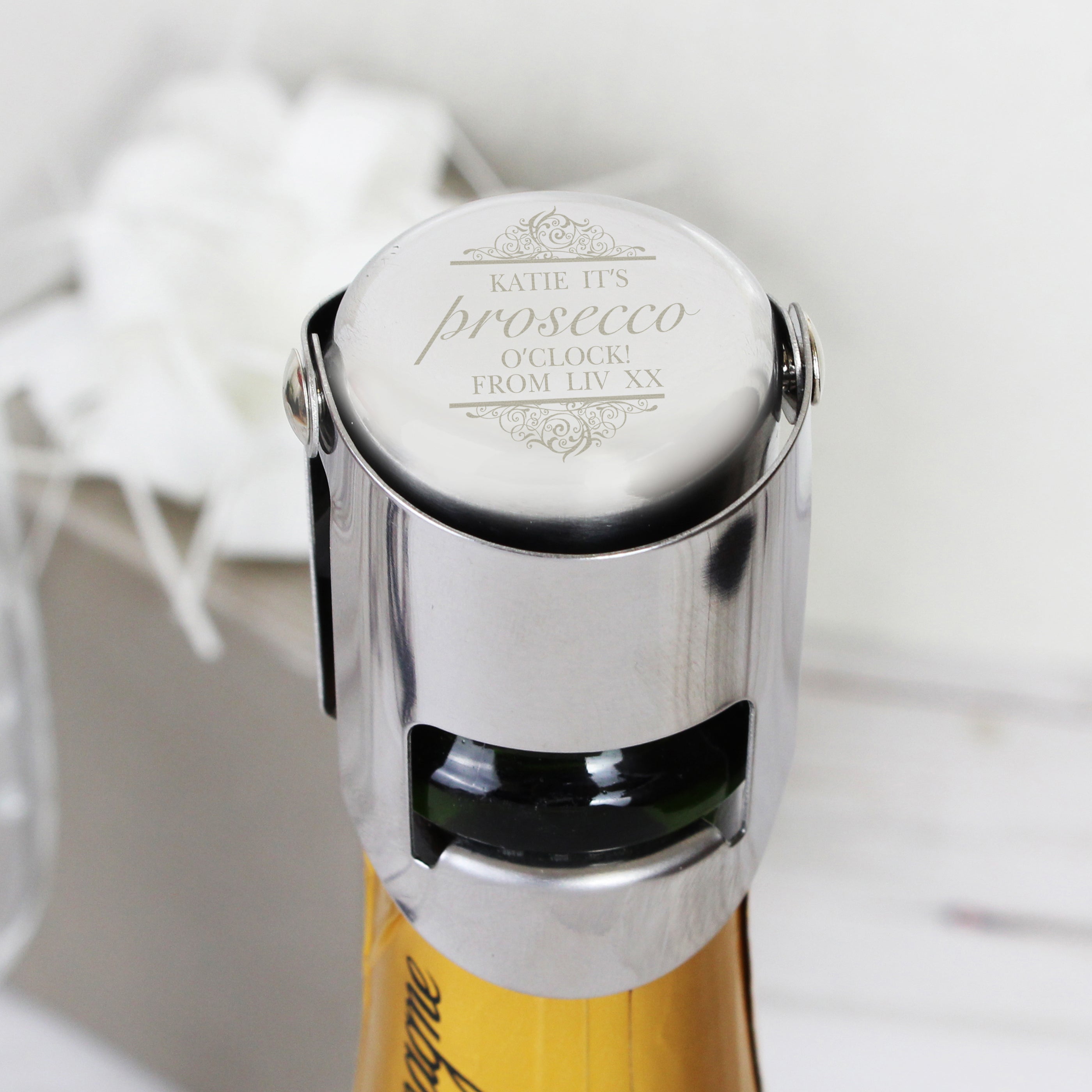 Personalised Prosecco Bottle Stopper Silver Price Comparisons | Compare The Build