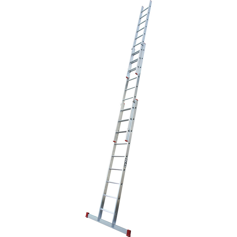 Lyte Ladders Lyte Domestic Extension Ladder 3 Section, Closed Length 2.7m Aluminium Price Comparisons | Compare The Build