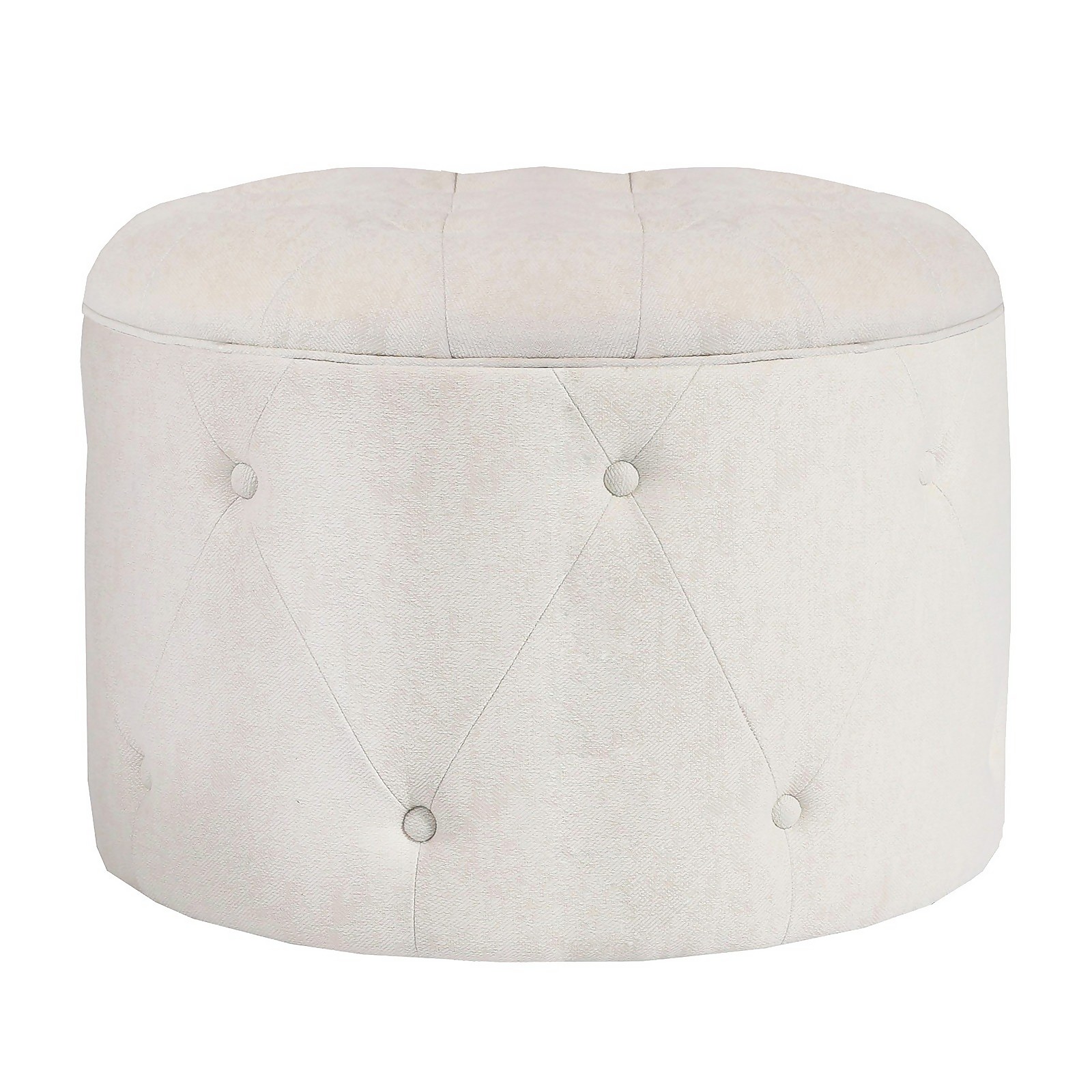 Cleo Button Ottoman - Natural Price Comparisons | Compare The Build