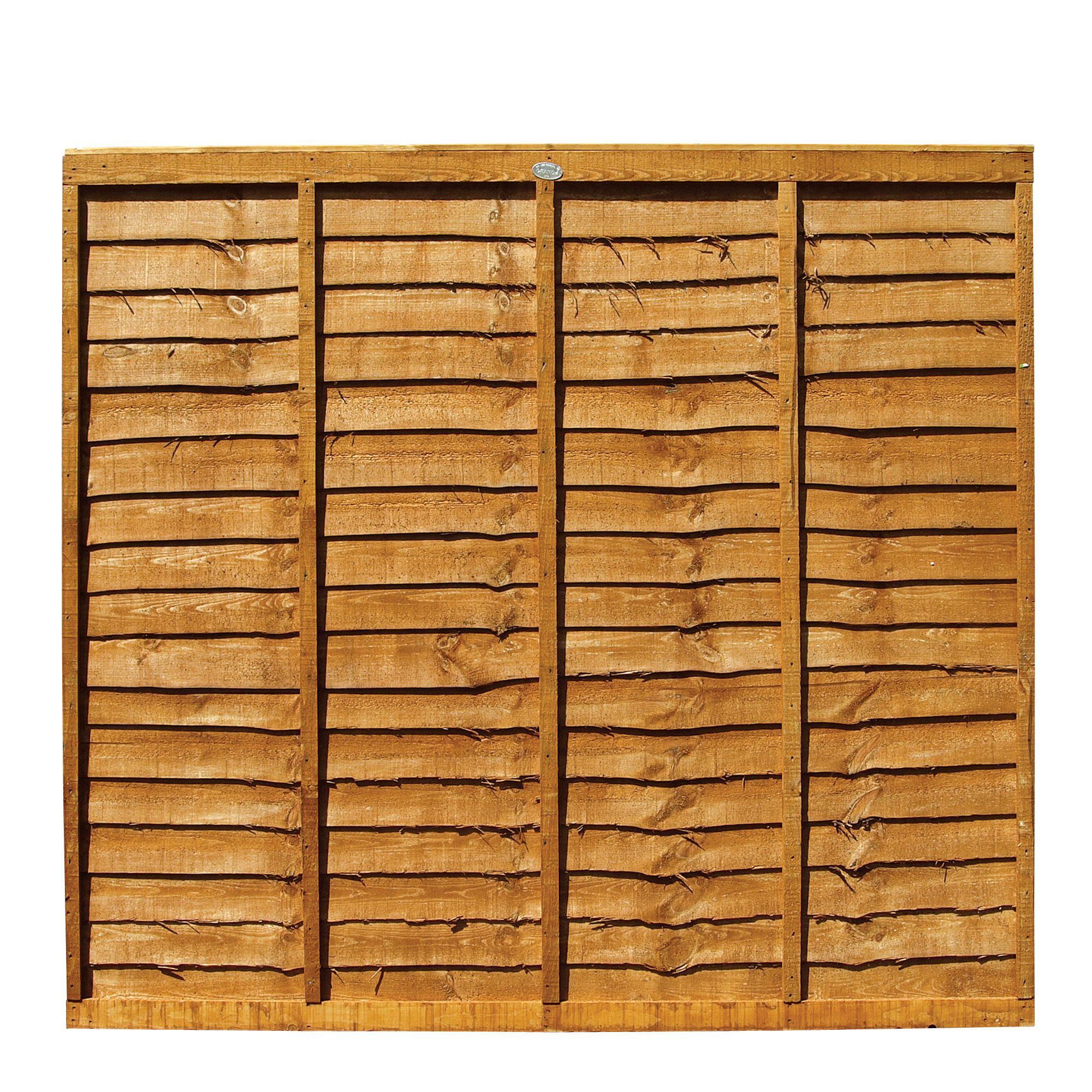 Grange Professional Overlap Horizontal Lap Waney Edge Board Fence Panel (W)1.83 M (H)1.8M, Pack Of 4 Price Comparisons | Compare The Build
