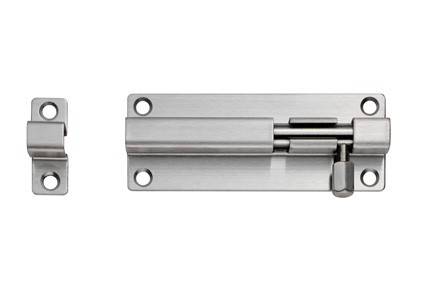 Satin Stainless Steel Straight Door Bolt 102mm x 38mm | Compare The Build