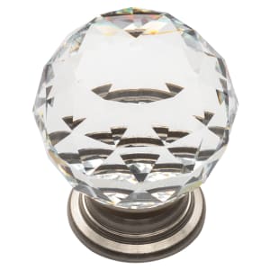 Duarti By Calypso Celeste Satin Nickel Crystal Knob Handle - 30mm | Compare The Build