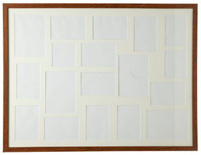 Colours Natural Walnut Effect Walnut Effect Multi Picture Frame (H)82.7Cm X (W)62.7Cm Price Comparisons | Compare The Build