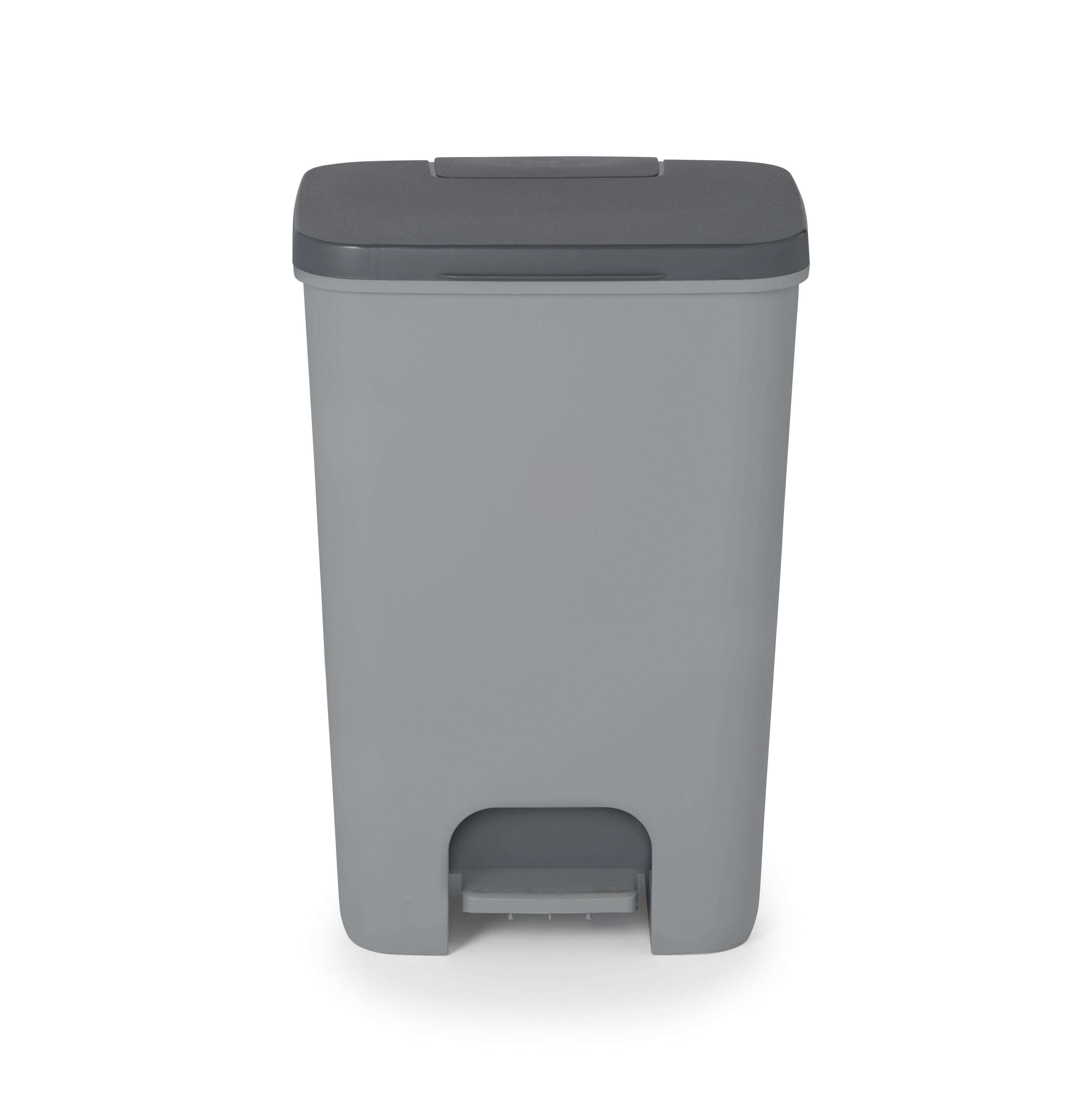 Cooke & Lewis Parvula Mid Grey Plastic Rectangular Freestanding Kitchen Bin, 40L Price Comparisons | Compare The Build