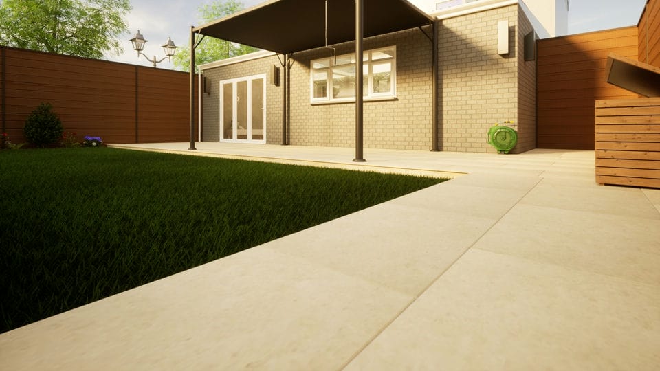 Porcelain Paving - 900mm x 450mm x 20mm Slab Khaki Price Comparisons | Compare The Build