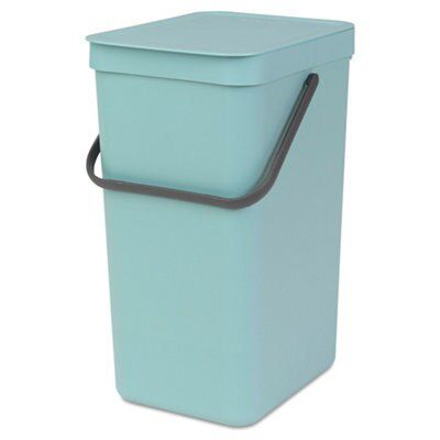 Brabantia Sort & Go Mint Green Plastic Rectangular Kitchen Bin, 16L Price Comparisons | Compare The Build