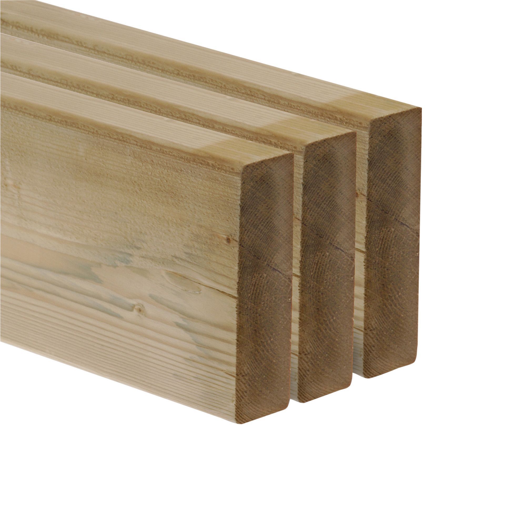 Metsä Wood Structural Decking Softwood Deck Joist (L)2.4M (W)144mm (T)44mm Pack Of 3 | Compare The Build