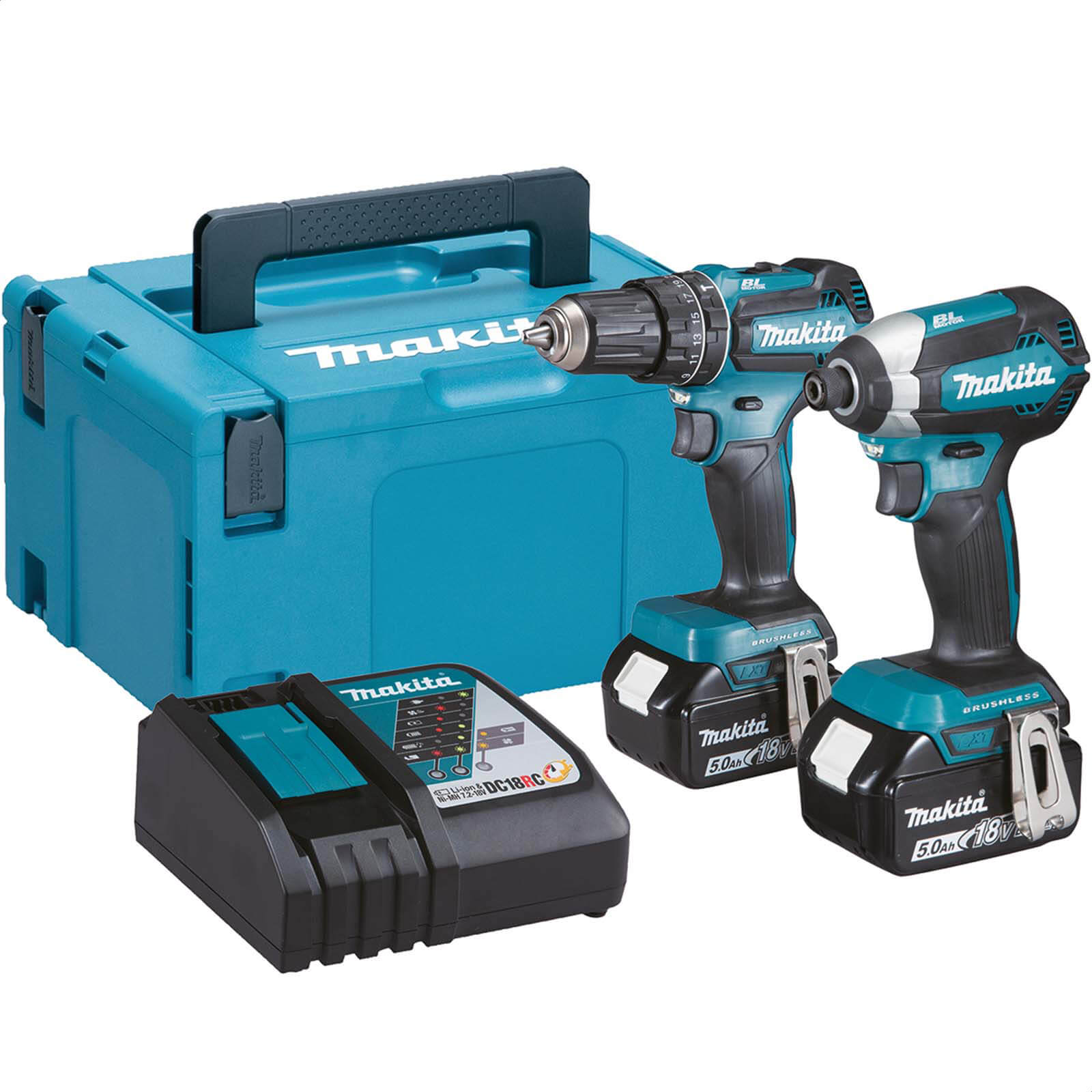 Makita DLX2283TJ 18v LXT Cordless Brushless Combi Drill and Impact Driver Kit 2 x 5ah Li-ion Charger Case Price Comparisons | Compare The Build