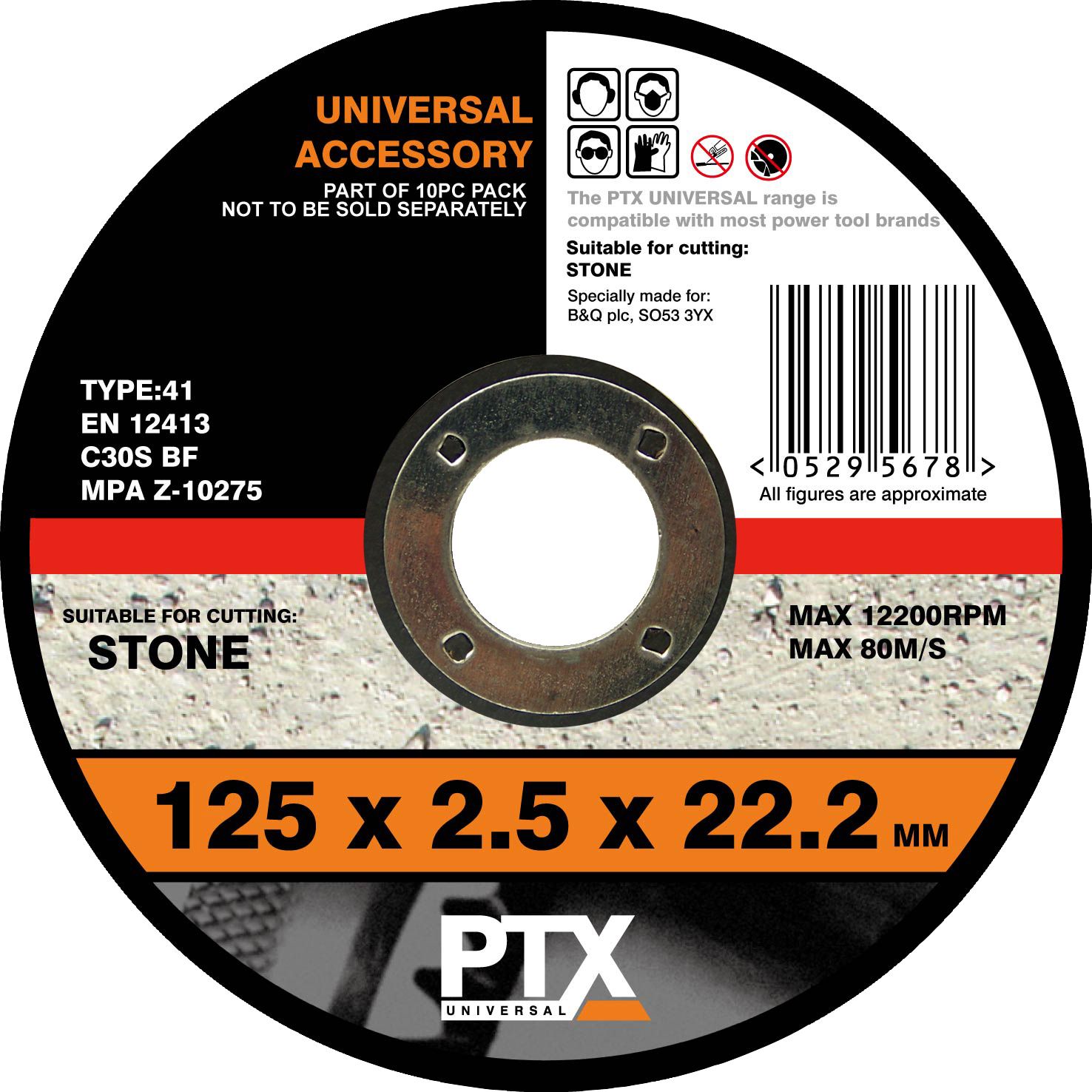 Ptx Flat Stone Cutting Disc (Dia)125mm Price Comparisons | Compare The Build