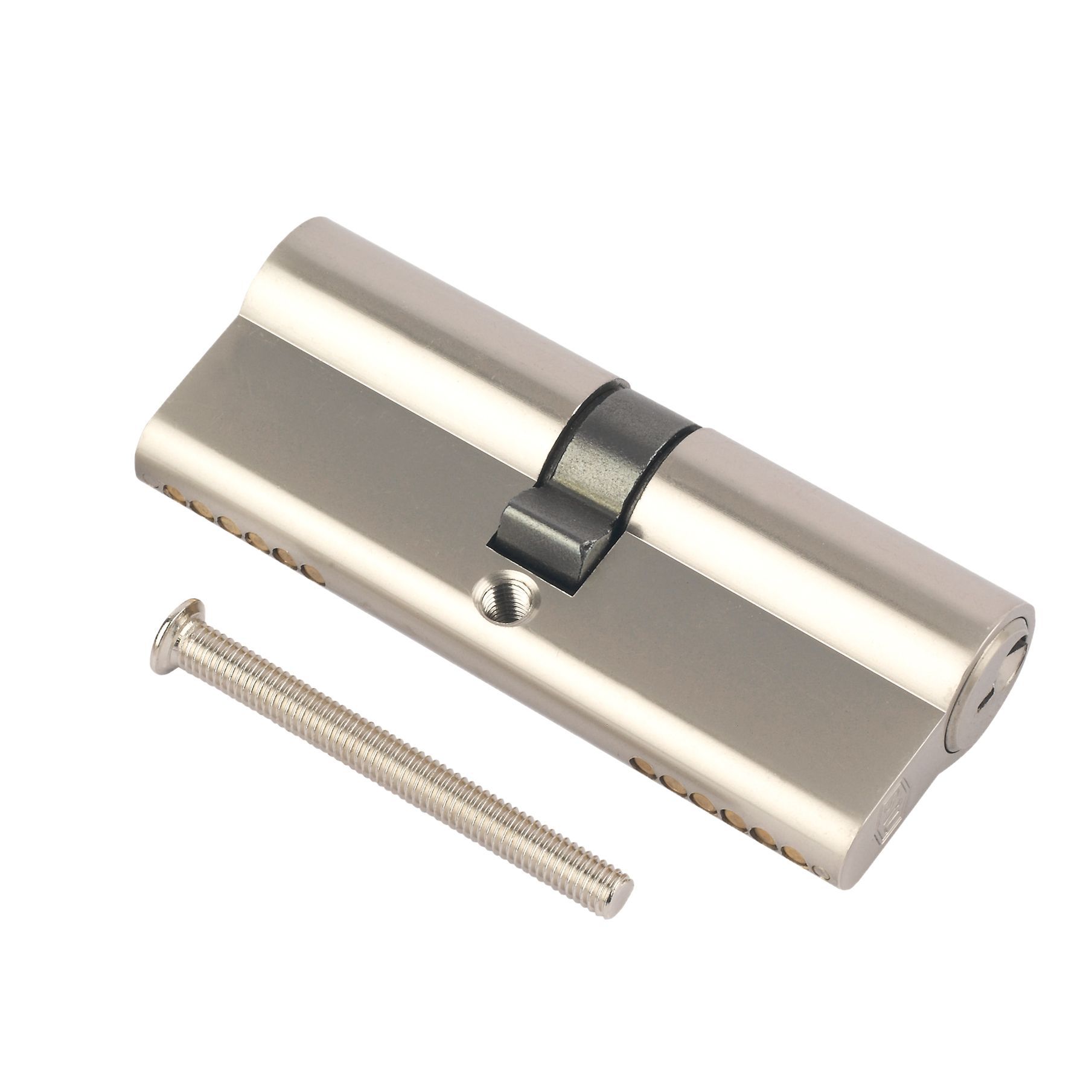 Smith & Locke Nickel Effect Brass Single Euro Cylinder Lock, (L)100mm (W)33mm Price Comparisons | Compare The Build