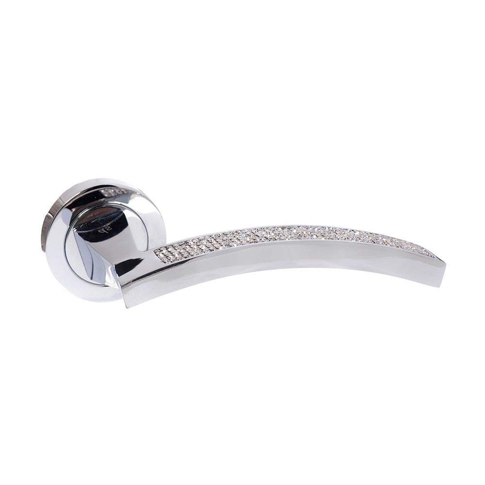 Atlantic Senza Pari Crystal Designer Lever on Round Rose - Polished Chrome Atlantic UK SPM167CRCP Price Comparisons | Compare The Build