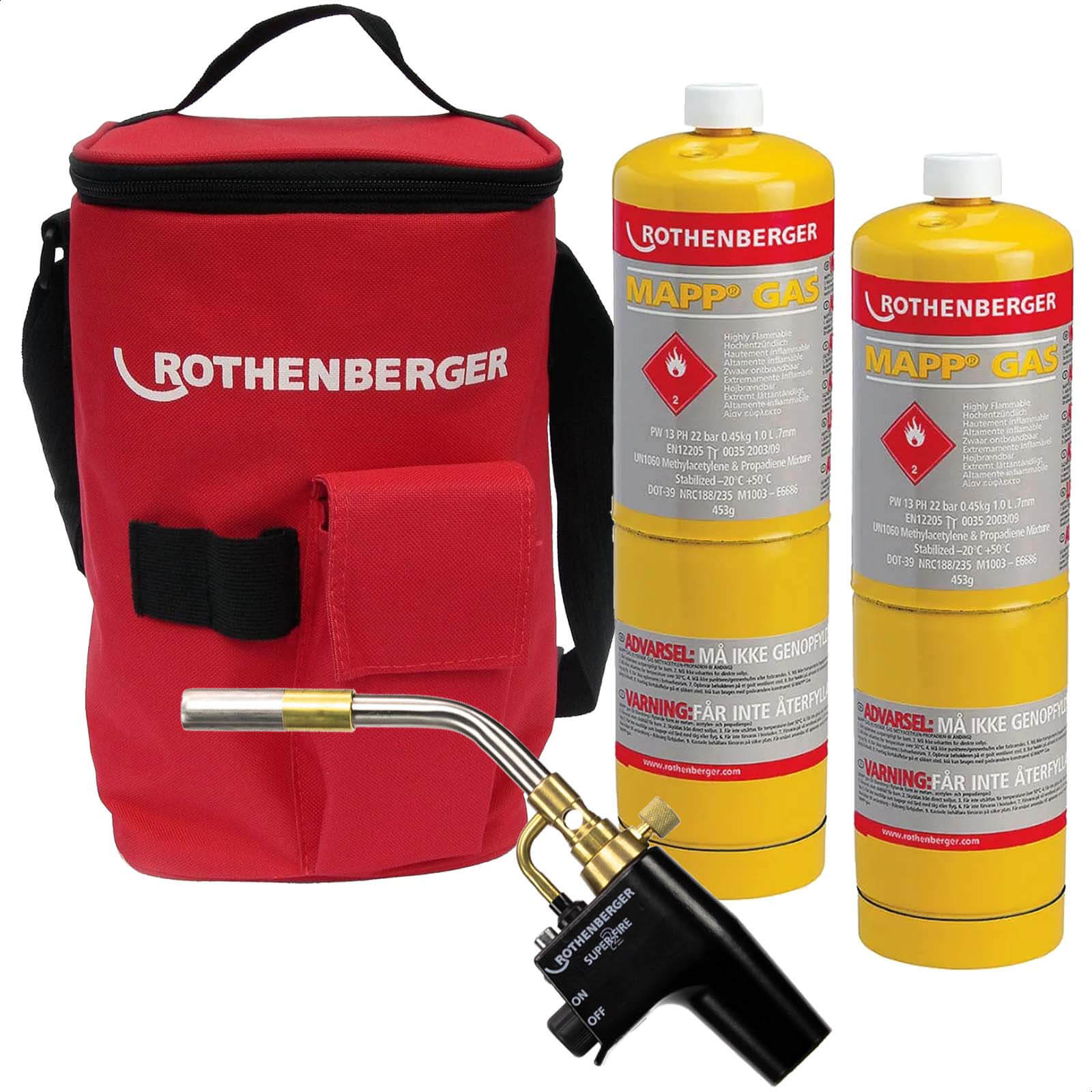 Rothenberger Hot Bag 3 Superfire 2 Gas Torch & Mapp Gas Starter Set Price Comparisons | Compare The Build