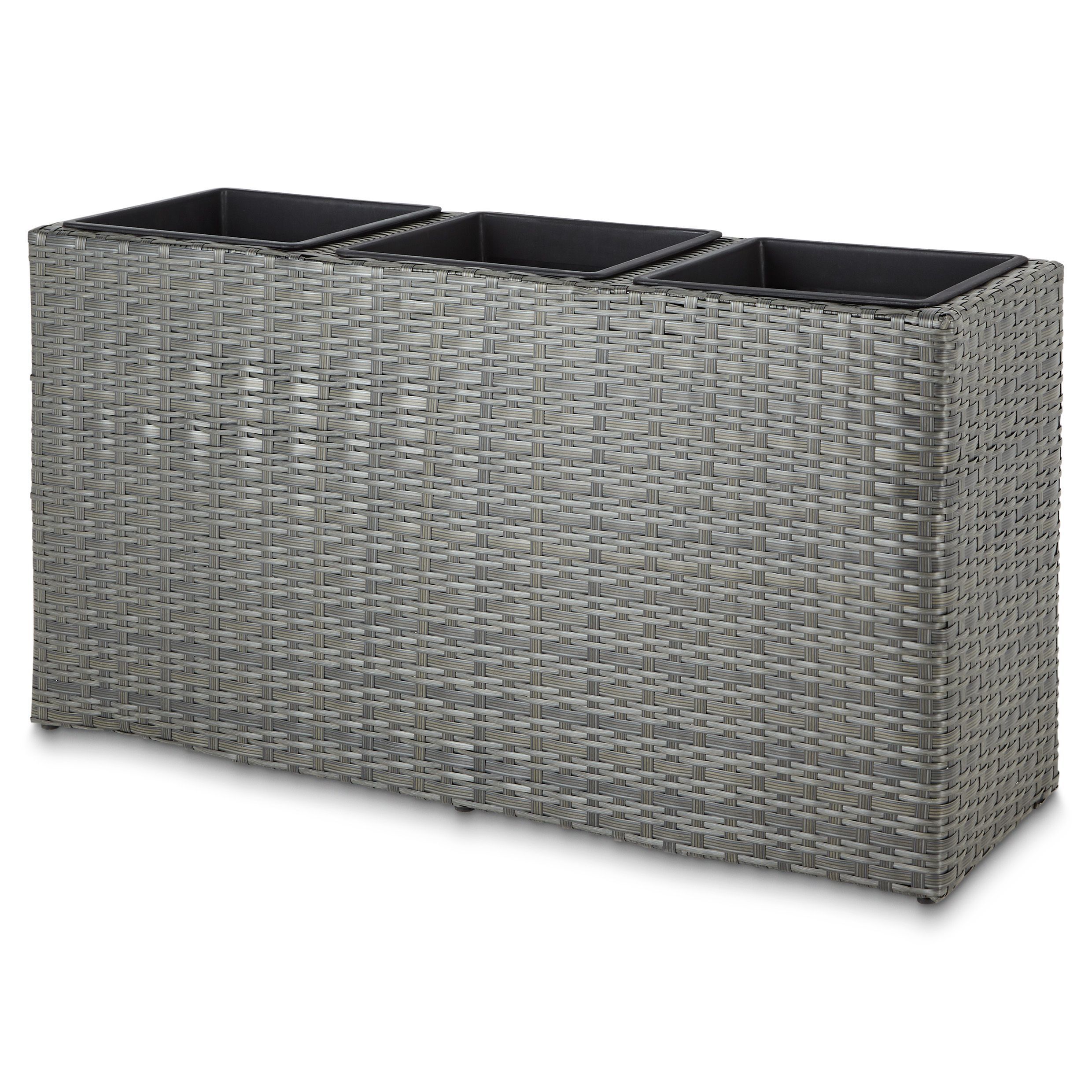 Blooma Sulana Grey Rattan Effect Rectangular Planter Price Comparisons | Compare The Build