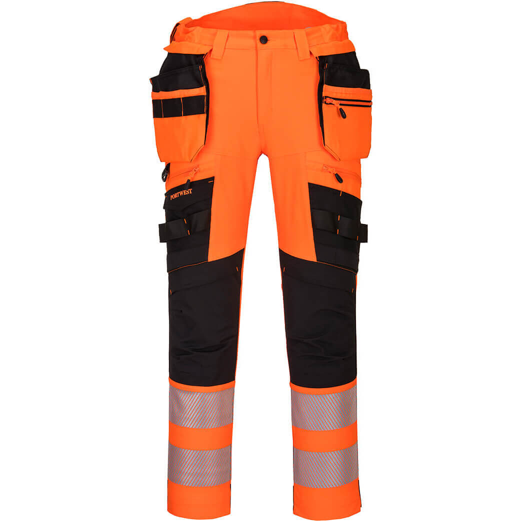 Portwest DX4 Hi Vis Detachable Holster Pocket Trousers Orange / Black 44" 31" Price Comparisons | Compare The Build