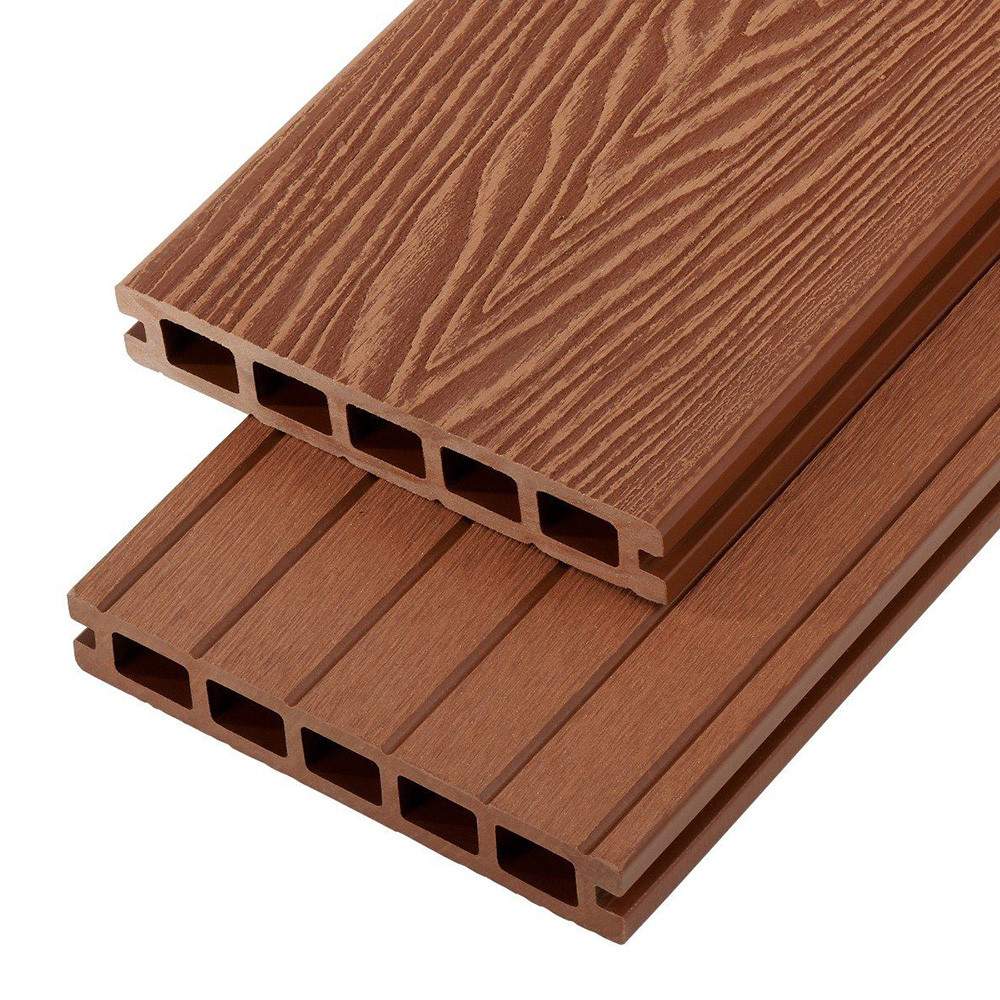 Cladco Woodgrain Hollow Composite Decking Board 2.4m - Redwood WPCHWR24 Price Comparisons | Compare The Build