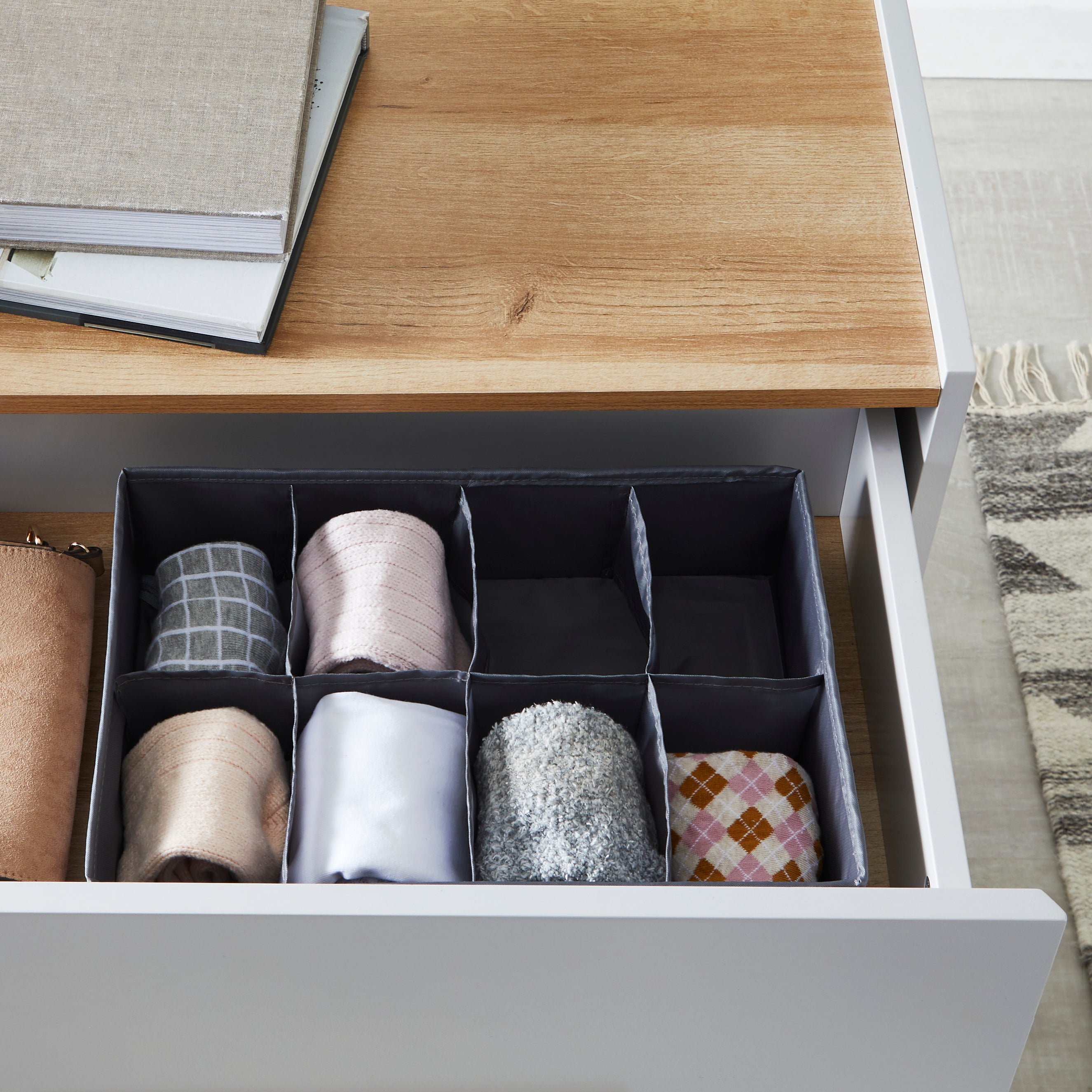 Eight Compartment Drawer Organiser Grey Grey Price Comparisons | Compare The Build