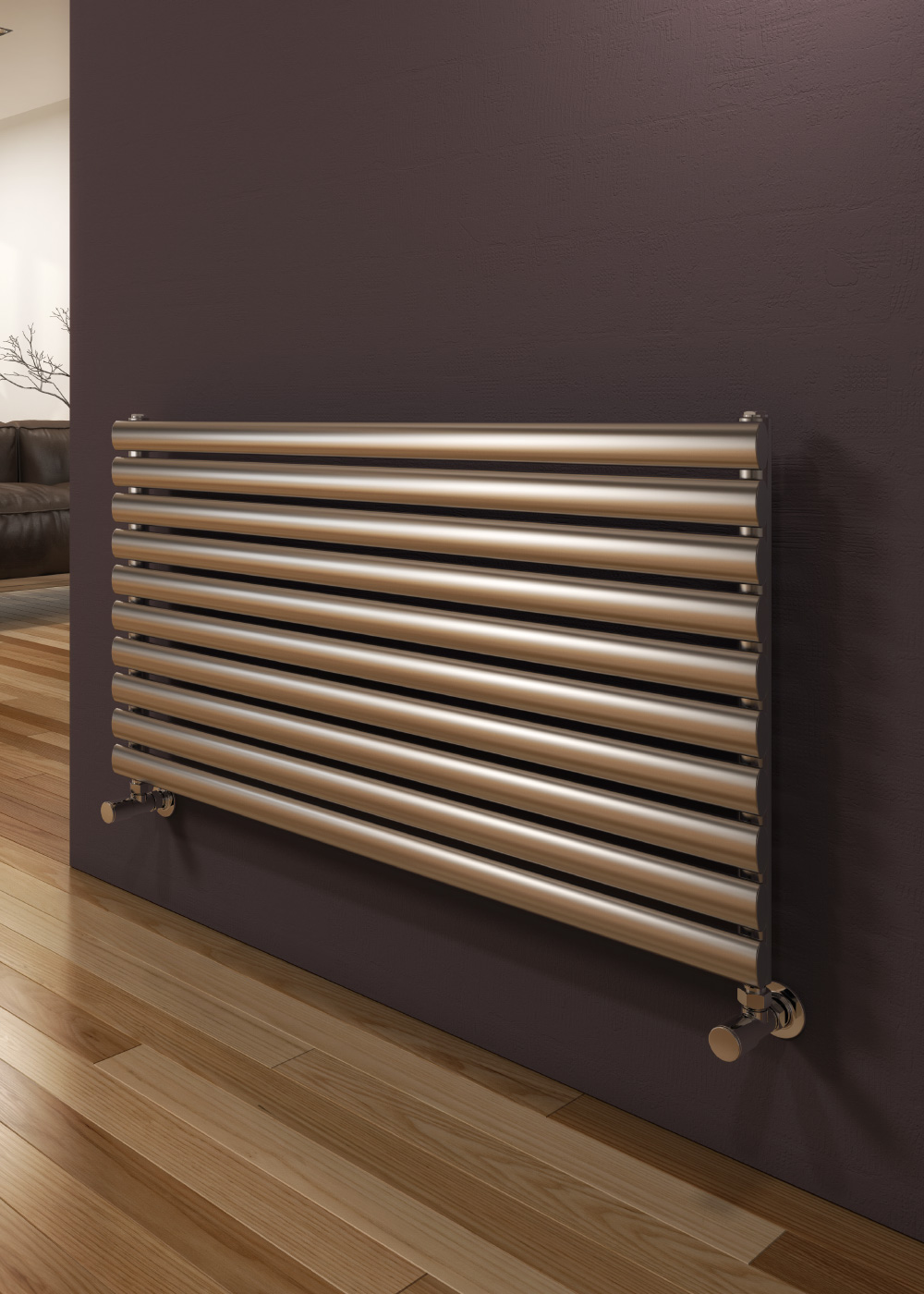 Reina Artena Horizontal Designer Radiator, Satin, 590mm x 800mm Price Comparisons | Compare The Build