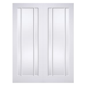 LPD Internal Lincoln Pair Primed White Solid Core Door - 1372 x 1981mm Price Comparisons | Compare The Build