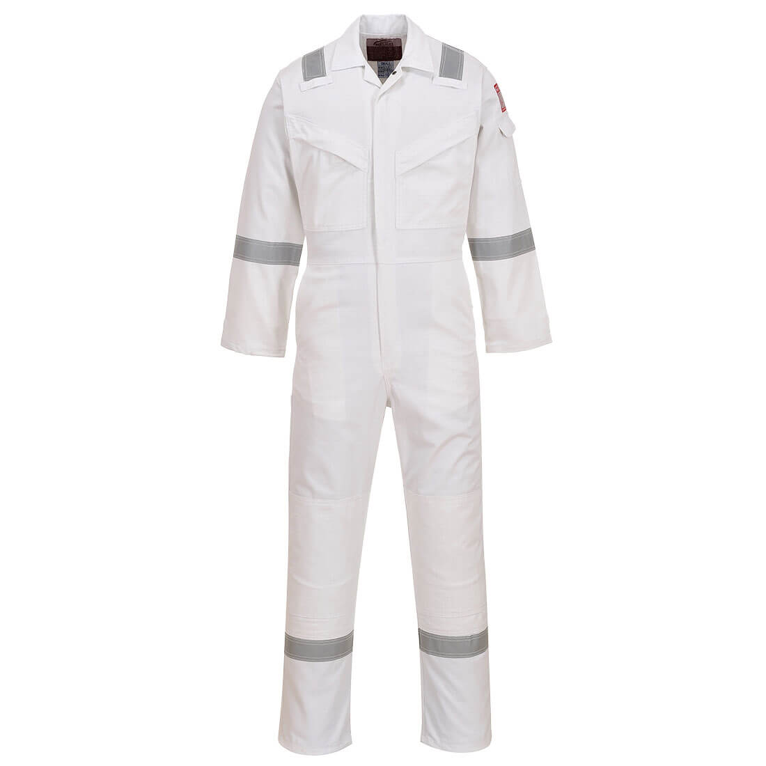 Biz Flame Mens Aberdeen Flame Resistant Antistatic Coverall White S 32" | Compare The Build