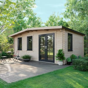 Power Sheds 12 x 18ft Right Hand Door Apex Chalet Log Cabin | Compare The Build