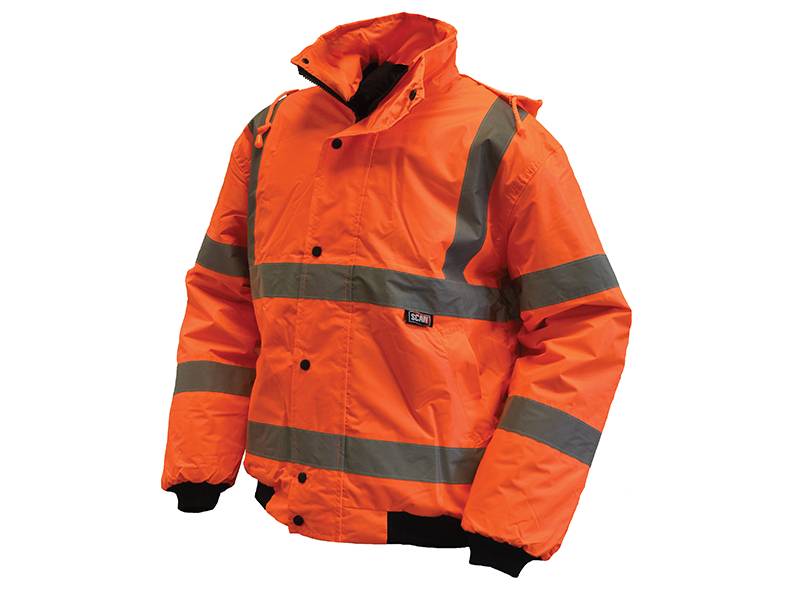 Scan SCAWWHVBJMO Hi-Vis Orange Bomber Jacket - M (41in) Price Comparisons | Compare The Build