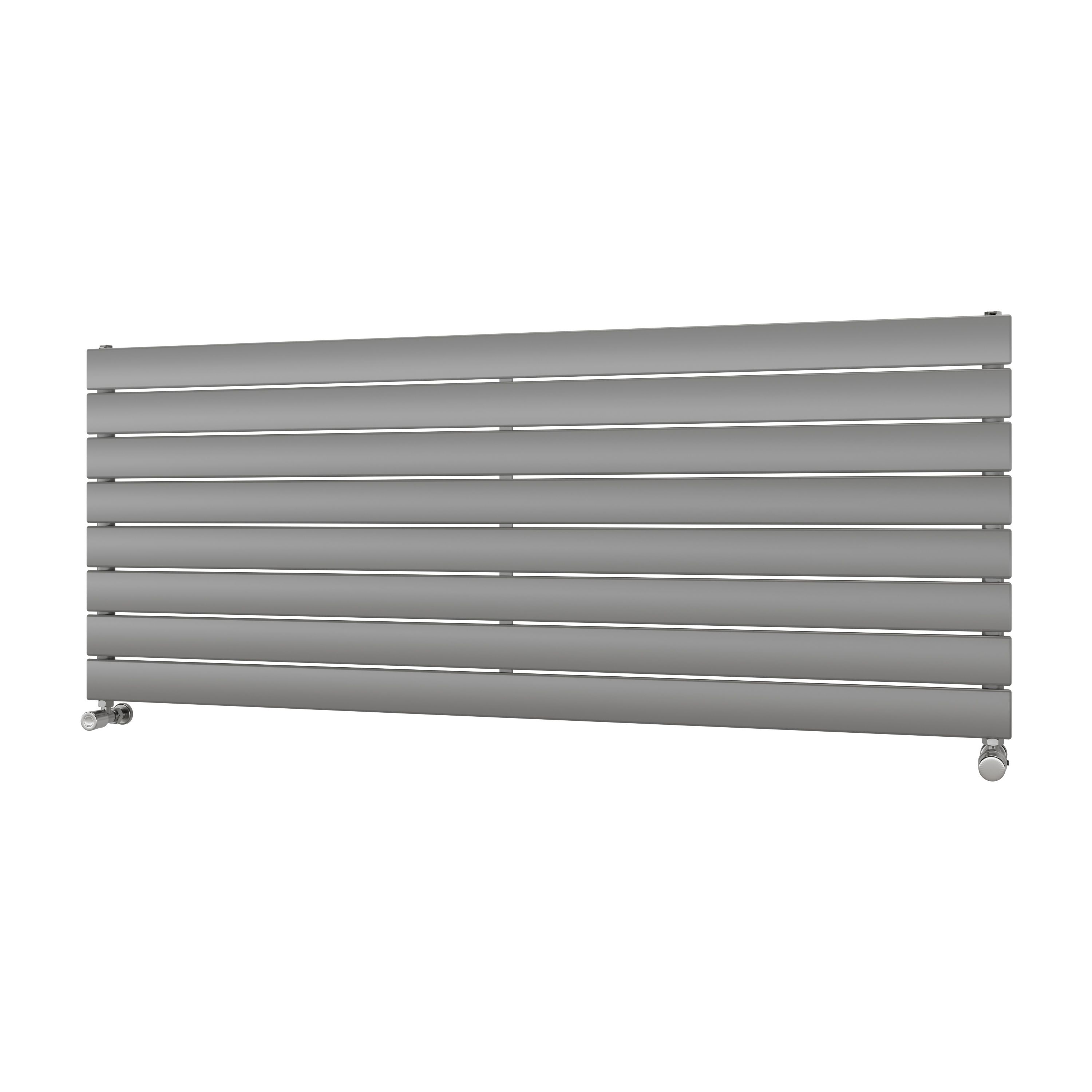 Ximax Vertirad Satin Silver Effect Horizontal Designer Panel Radiator, (W)1500mm X (H)595mm | Compare The Build