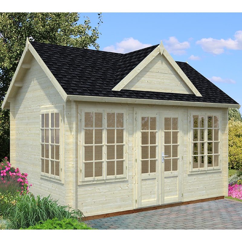 Palmako Claudia 3.9m x 3m Log Cabin Summerhouse (34mm) Price Comparisons | Compare The Build