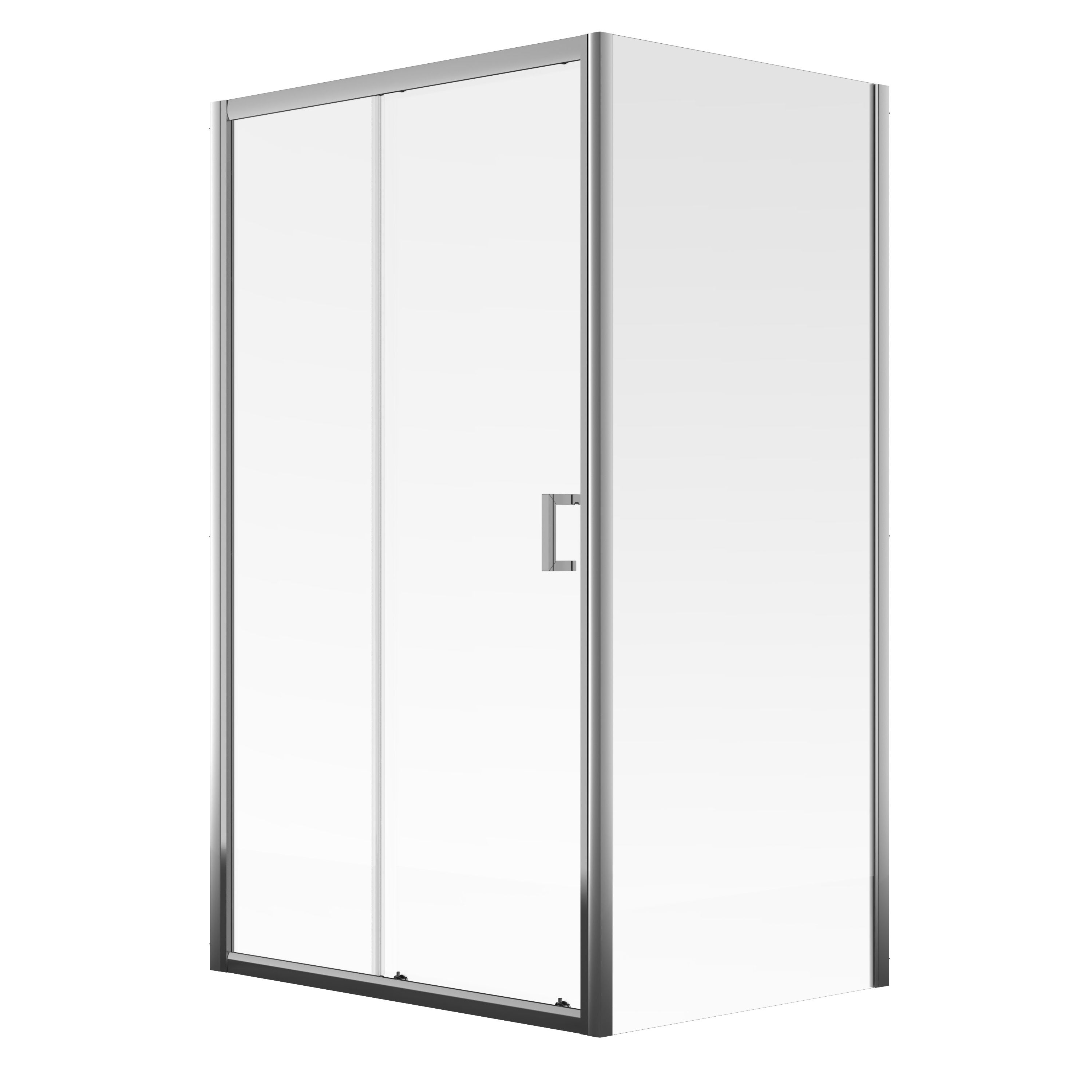 Aqualux Edge 8 1 Panel Sliding Shower Door (W)1000mm Price Comparisons | Compare The Build