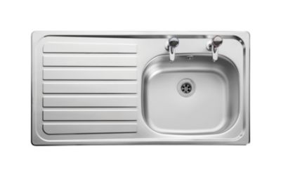 Leisure Lexin 2 Tap Inset Stainless Steel Left Hand Drainer Kitchen Sink LE95L | Compare The Build