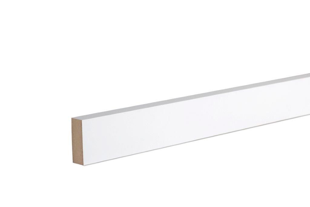 Primed White MDF Square edge Architrave (L)2.1m (W)44mm (T)18mm Price Comparisons | Compare The Build