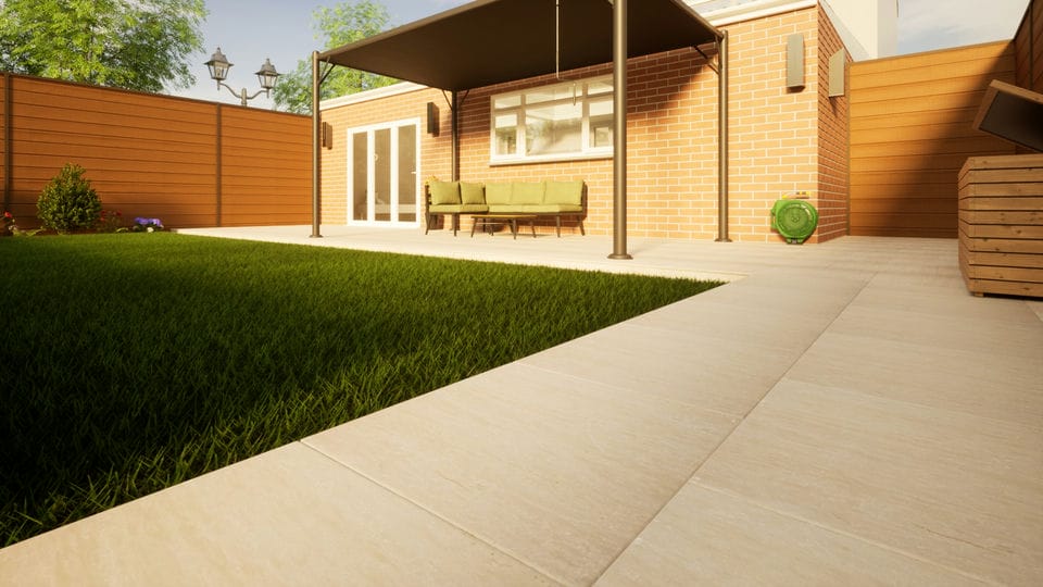 Sandstone Paving - 600mm x 600mm x 22mm Raj Green Price Comparisons | Compare The Build