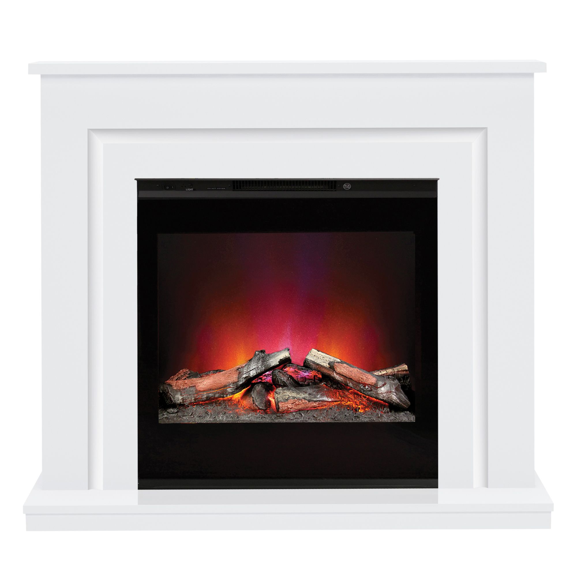 Be Modern Calida White & Black Glass Effect Fire Suite Price Comparisons | Compare The Build