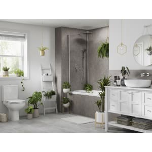 Multipanel Pure Unlipped Grey Mineral Shower Panel - 2400 x 1200 x 11mm Price Comparisons | Compare The Build