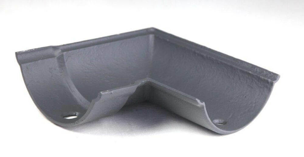 Cast Iron Beaded Half Round Gutter Right Hand Angle - 90 Degree x 125mm Primed Price Comparisons | Compare The Build