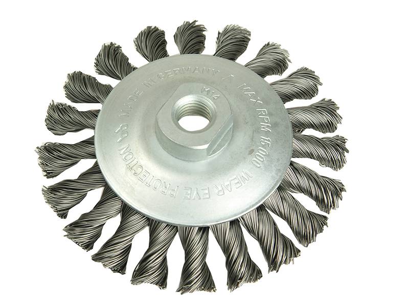 Lessmann LES471257 Conical Knot Brush 100mm M14 Bore, 0.50 Steel Wire Price Comparisons | Compare The Build