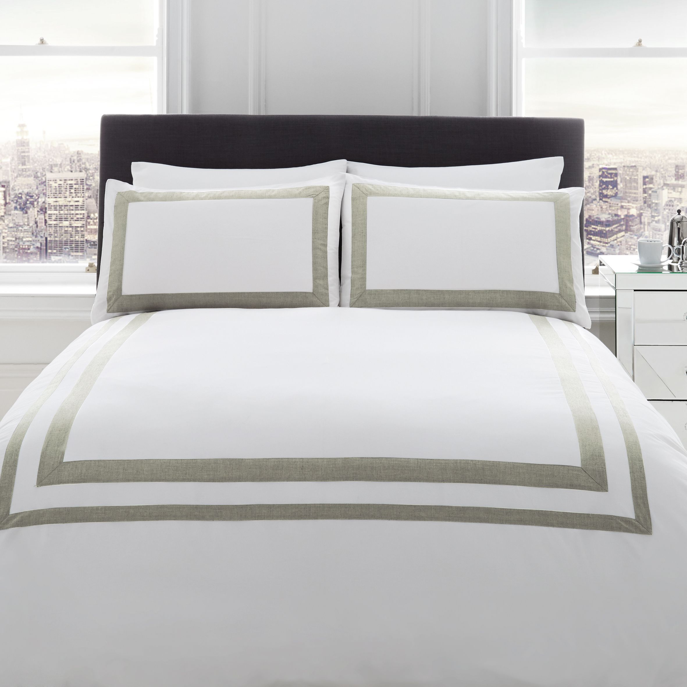 Signature Norada Border Stripe White Double Bedding Set Price Comparisons | Compare The Build