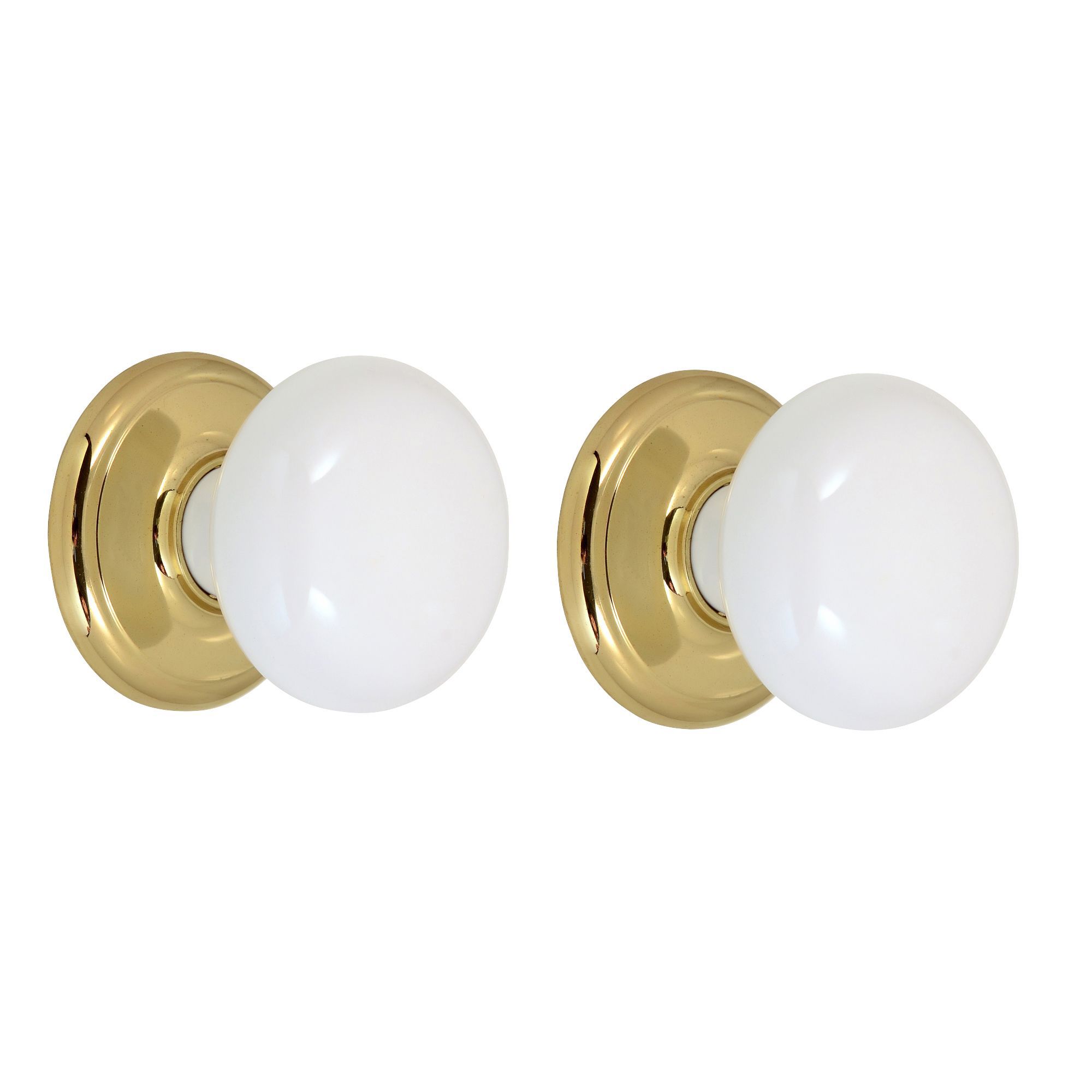 White & Gold Internal Round Latch Door Knob, Set Price Comparisons | Compare The Build